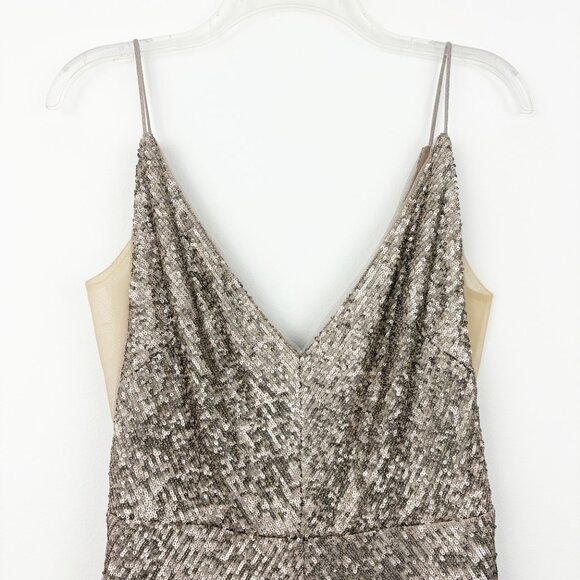 Jenny Yoo Collection Zelda Sequin Maxi Dress Size 8 Hazel Sleeveless Formal - Picture 3 of 12